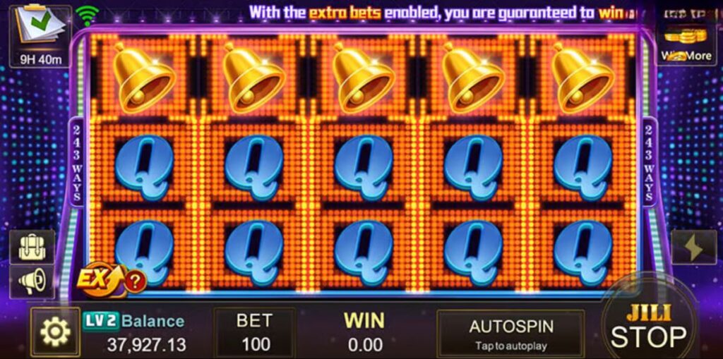 Slot Twin Wins by JILI featuring vibrant twin-reels with classic slot symbols like fruits, bells, and lucky 7s