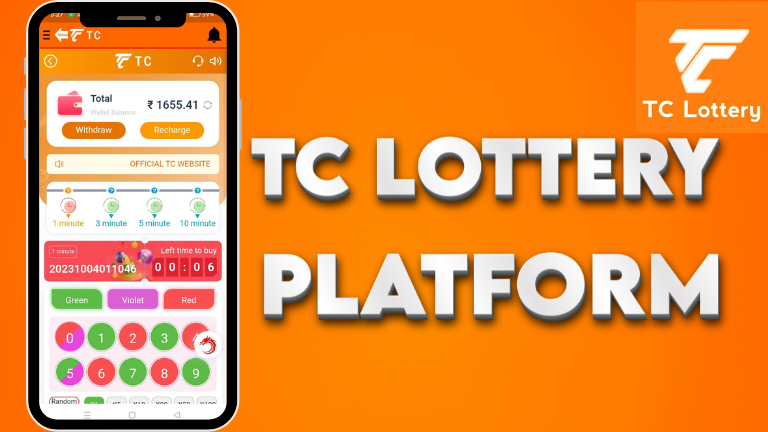 TC Lottery 1 Colour Prediction interface displaying betting options and game results.